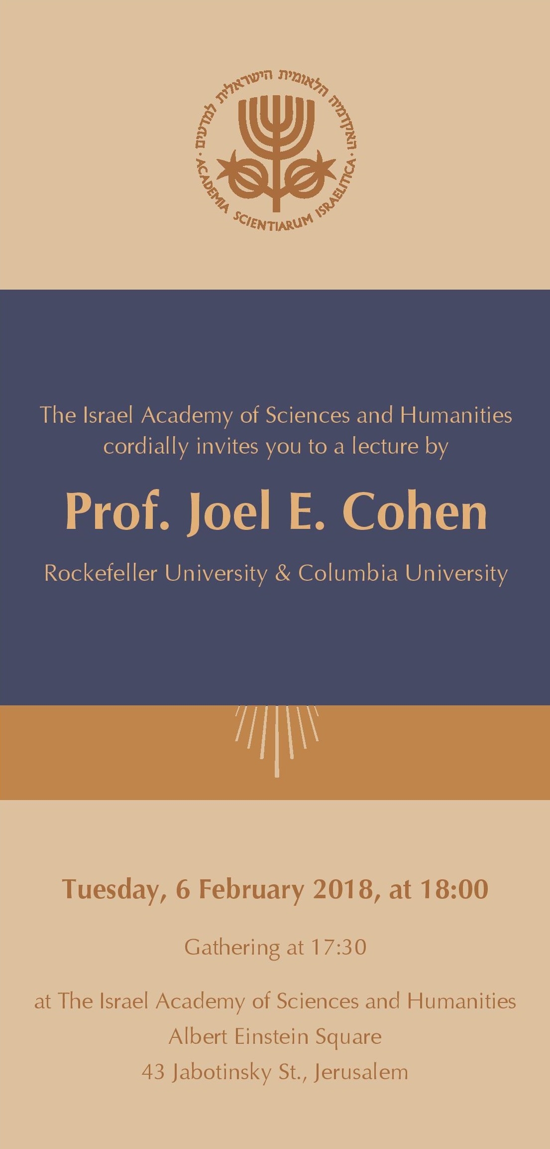 Lecture by Prof. Joel E. Cohen: Life Time - the Meanings and Limits of Age