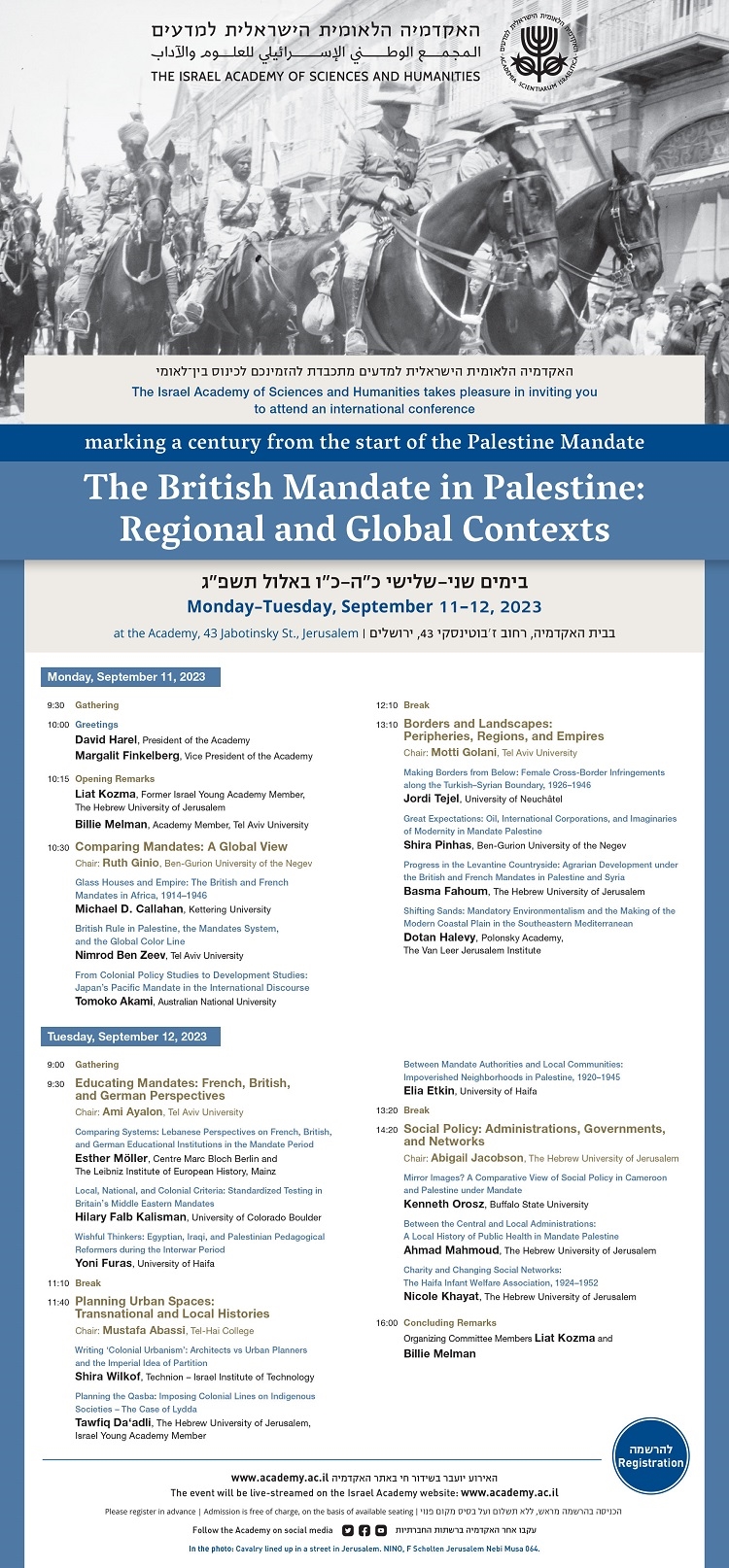 The British Mandate in Palestine: Regional and Global Contexts