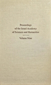 Proceedings of the Israel Academy of Sciences and Humanities, Vol. IX