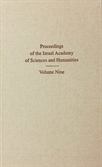 Proceedings of the Israel Academy of Sciences and Humanities, Vol. IX 